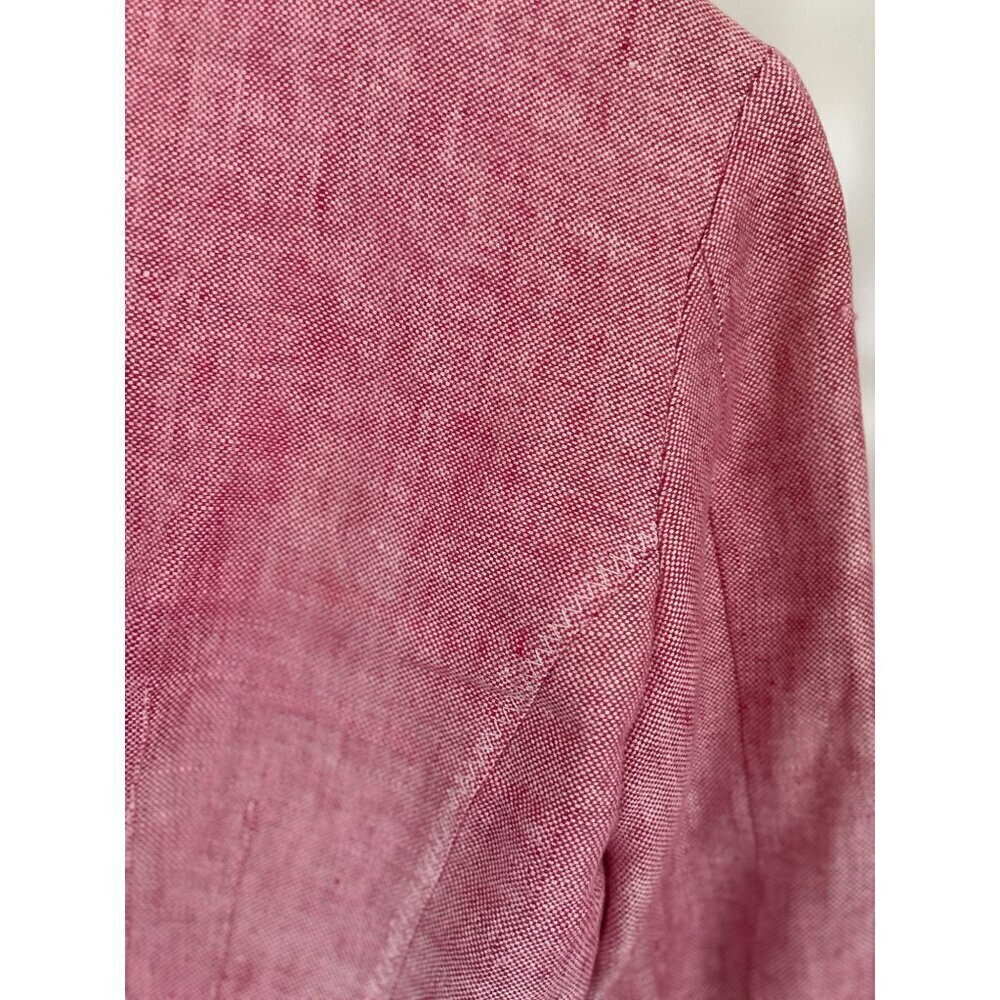 Tristan & Iseut 100% Linen Set - Blazer & A-Lin Skirt Heather Pink Size Med - Picture 10 of 16